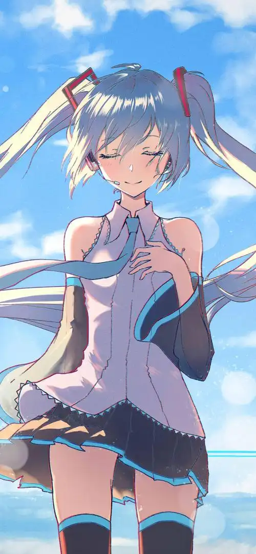 初音未来唯美高清手机壁纸_卡通_手机壁纸下载_美桌网