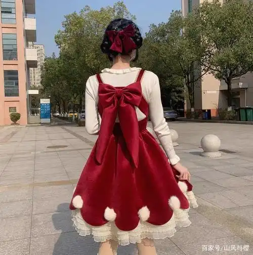 适合过年穿的洛丽塔-红色的lolita喜庆又好看