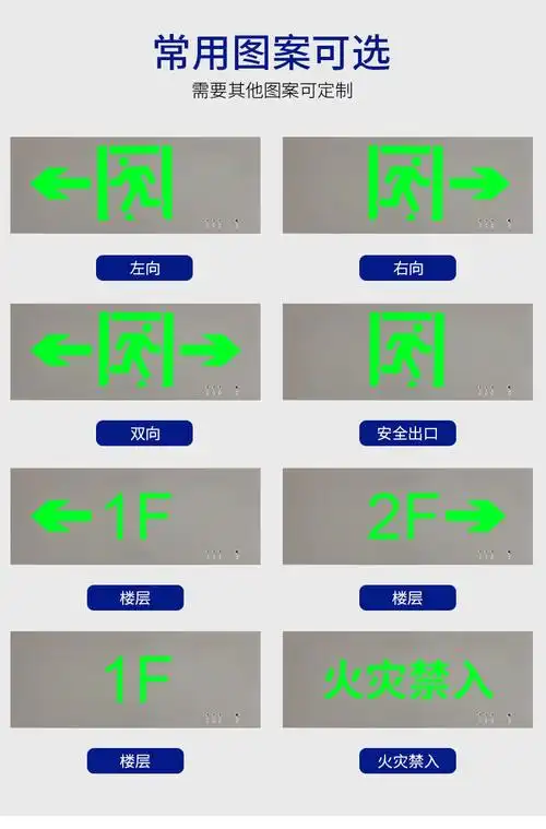 不锈钢安全出指示牌消防应急灯led楼道通道标志疏散指示灯