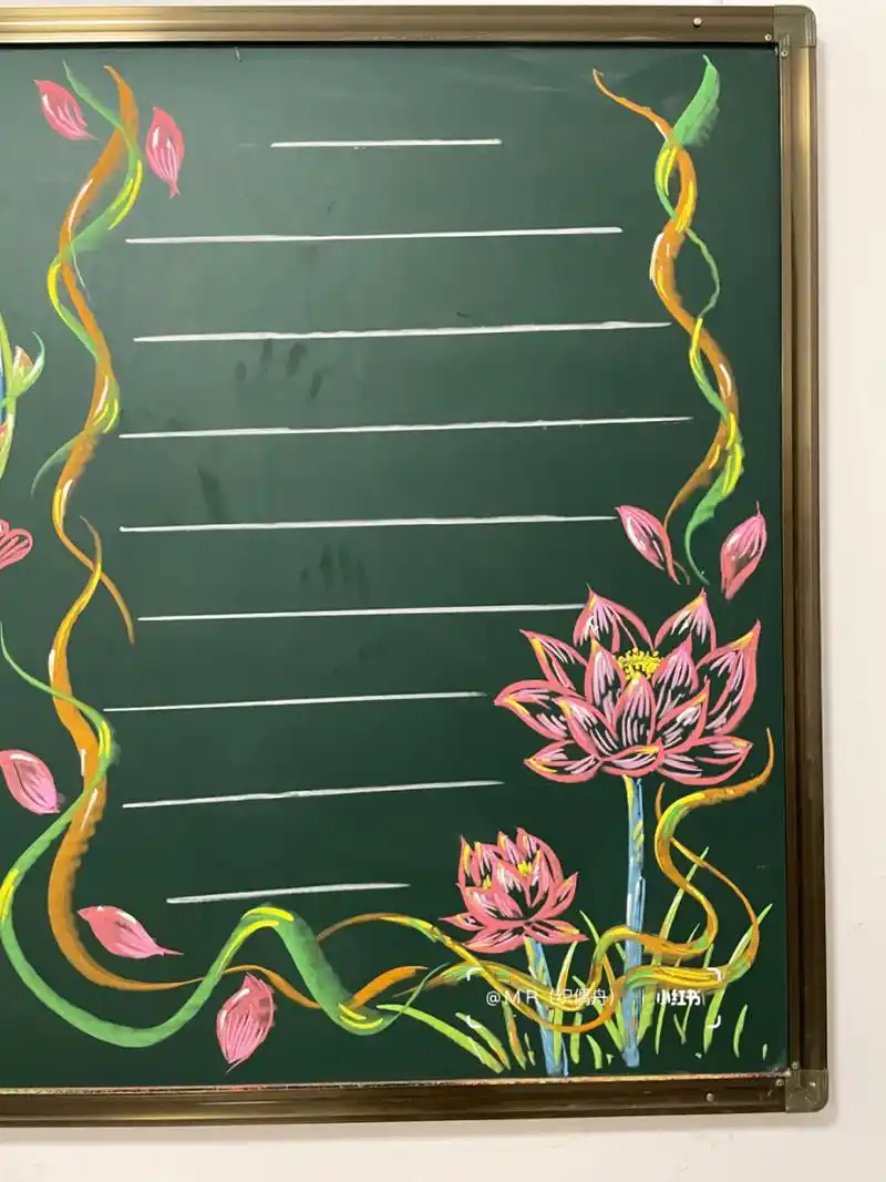 黑板报边框呀 #粉笔画# #黑板报# #黑板报素材# #黑板报边框# #开学