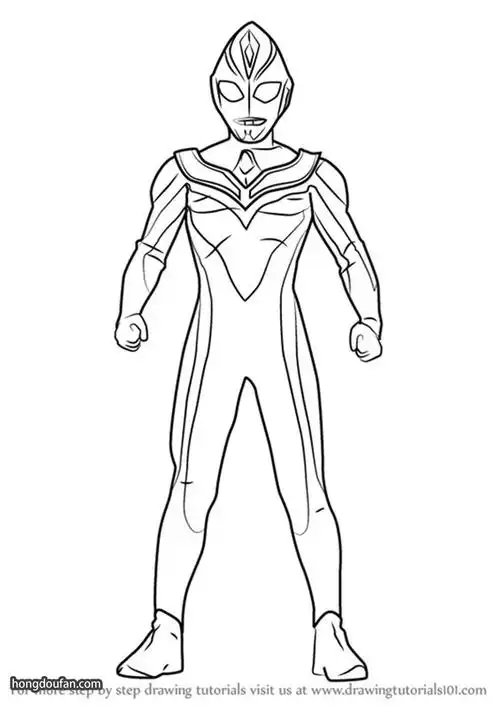 最厉害的奥特曼奥特曼涂色简笔画大全