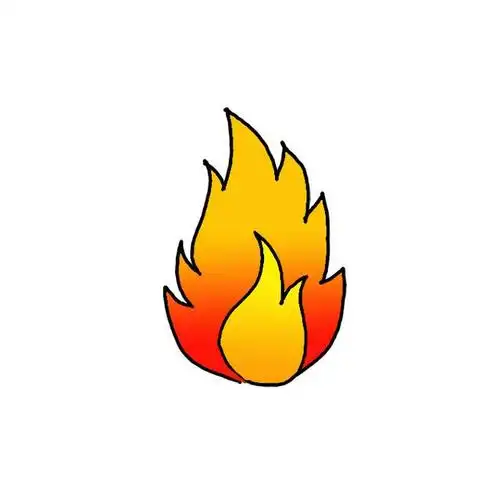 小火苗的画法 - 简单的火焰简笔画教程