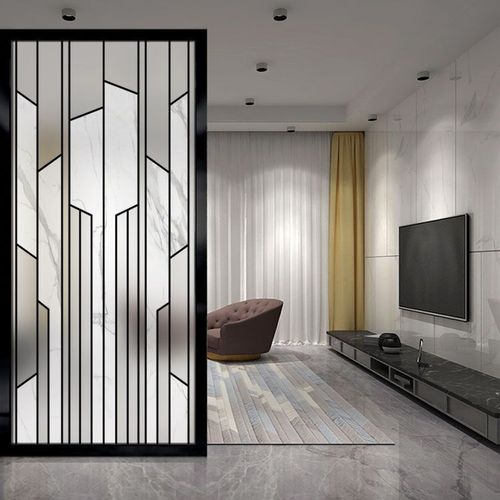 客厅家用艺术玻璃屏风隔断墙透光装饰轻奢入户玄关定制简约现代