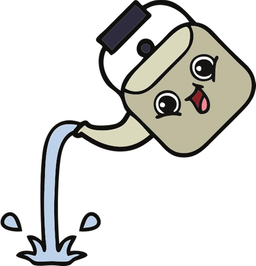 水壶倒水卡通素材