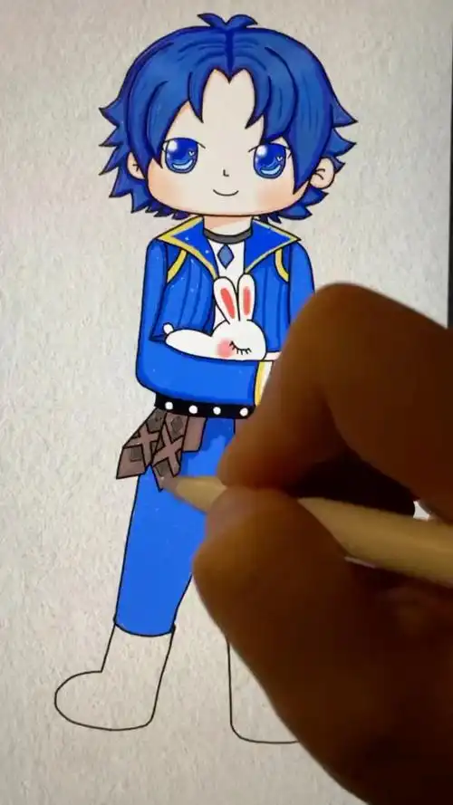 简笔画唐三斗罗大陆史莱克七怪之唐三