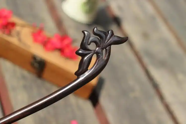 手工簪子古典黑檀木发簪批发 发钗木簪子