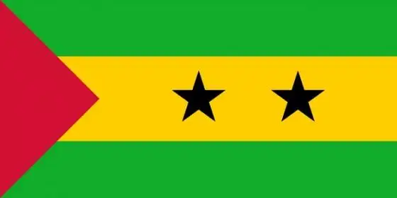 标准版圣多美和普林西比国旗图片素材