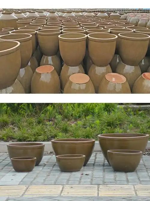 大水缸老式储水家用陶瓷大号养鱼瓦缸粗陶缸陶土小瓷睡莲盆腌菜缸