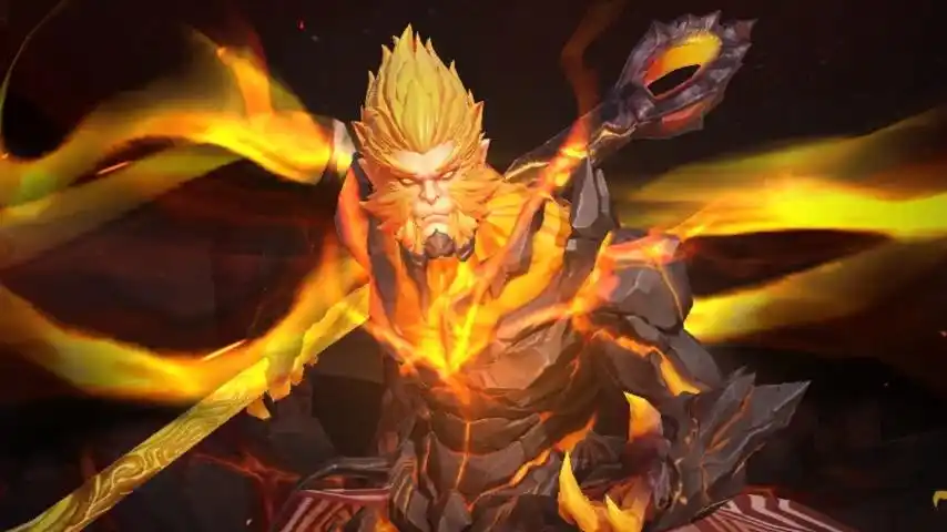 孙悟空地狱火皮肤异常,经过精心修改上线后,游戏中手感超强_英雄