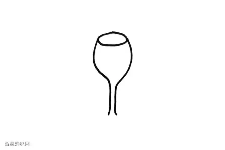 超简单酒杯怎么画