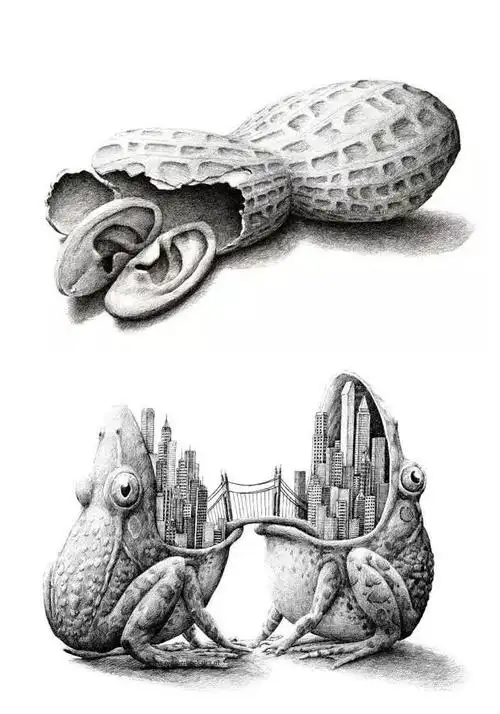 荷兰插画家redmerhoekstra的奇思妙想素描画