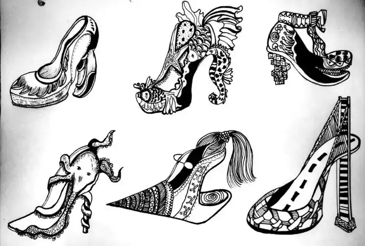 笔记灵感  #鞋子联想  可临摹,禁抄禁商用