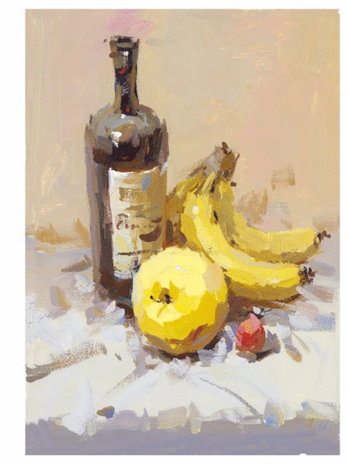 基础教学完美教程色彩静物敲门砖李家友水粉画黑白稿小色稿临摹训练