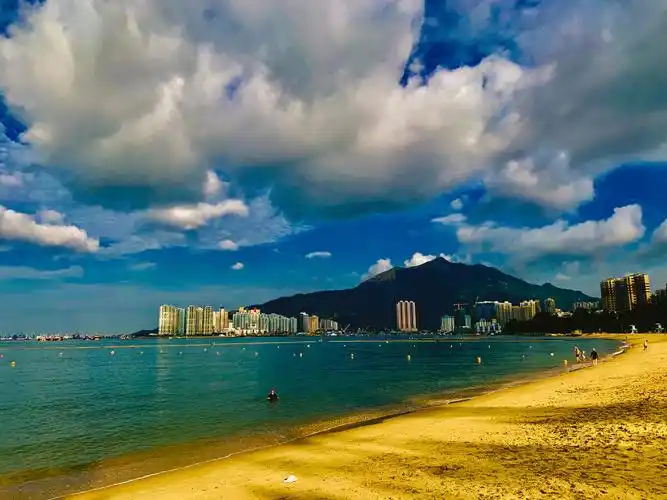 大海的风光,拍摄于香港黄金海岸沙滩