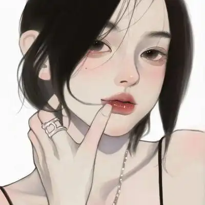 手绘女生头像│野花都可灿烂绽放更何况是玫瑰呢