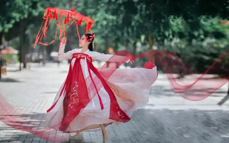 千惠古典舞清平误户外汉服舞蹈