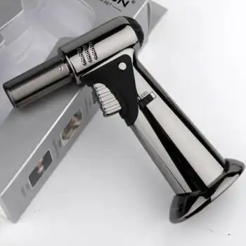 防风喷火枪带安全锁雪茄台式直冲打火机打火枪喷火枪点火1点火器3气瓶