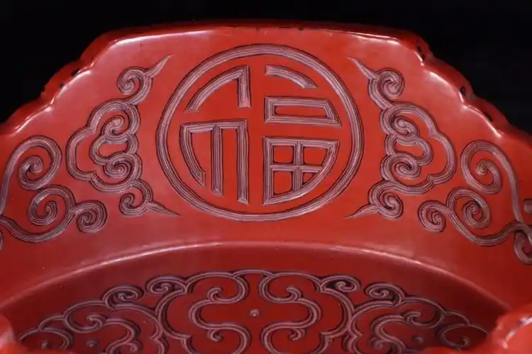 大成美术■ 剔犀漆器 福気云集 如意纹仏龛 清乾隆年制款(検) 清代