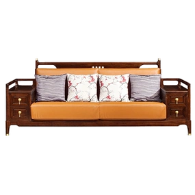 中至信鲁班系列新中式现代赛鞋木豆008沙发三人位