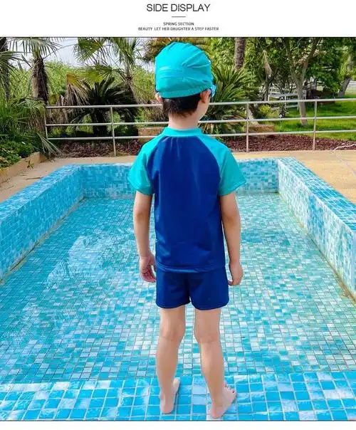 男童泳衣宝宝奥特曼连分体泳装儿童速干游泳衣裤男孩专业装备套装