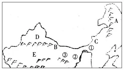 读"西北地区简图",回答问题.