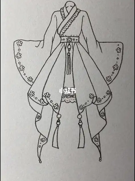 画古装衣服简笔画古风小姑娘简笔画教程一组古风q版仙女简笔画步骤