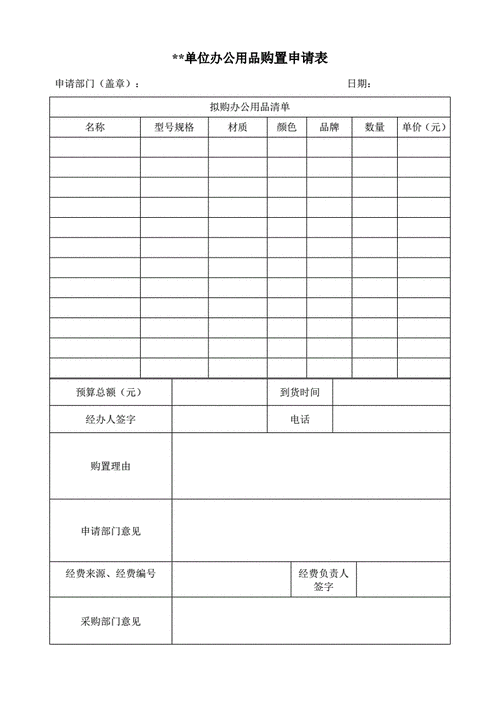 单位办公用品购置申请表-.pdf
