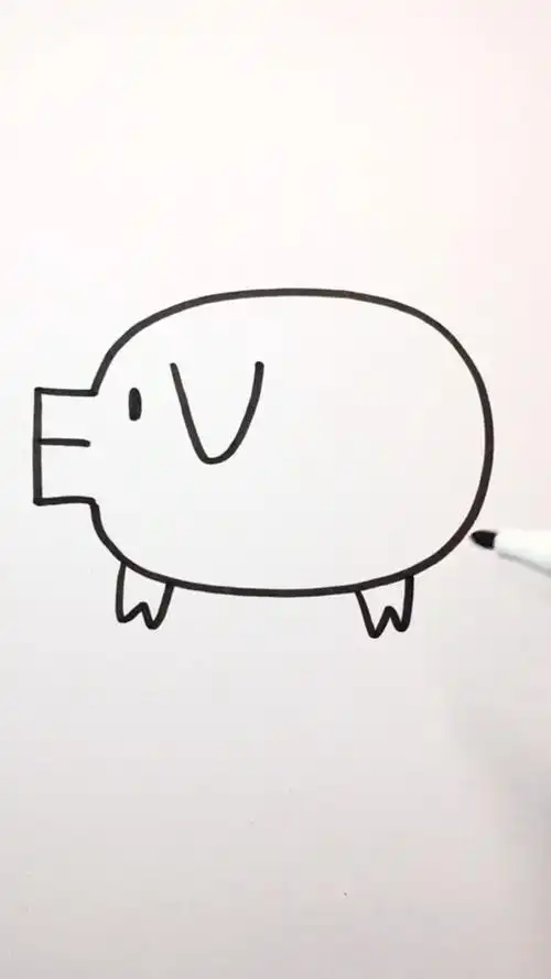 最简单的小猪画法,快来看看吧