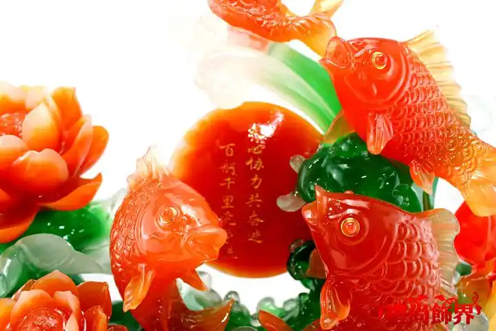 定做批发蒸蒸日上风水鱼摆件助事业开业庆典摆件饭店开张摆设