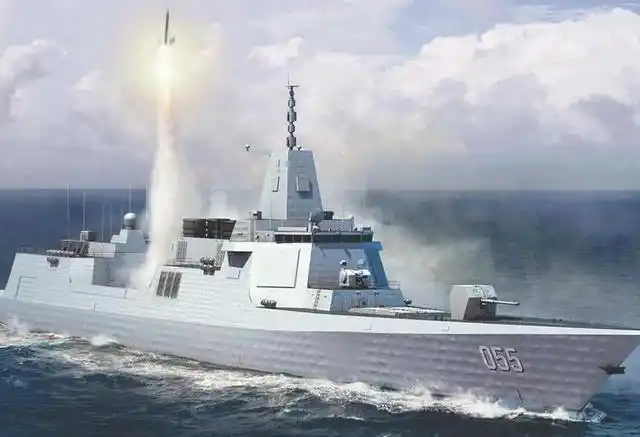 中国巨舰时代来临!万吨战舰接连下饺子,美军表示很心塞