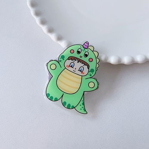 卡通人物气垫手机支架宝批龙小青虫可调节指环扣懒人神器办公室居家看