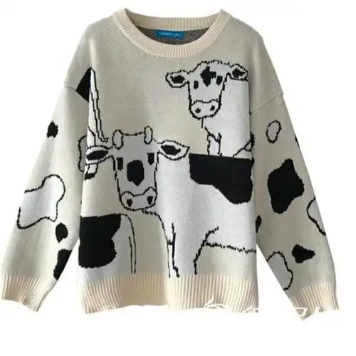 "牛"转乾坤牛年牛衣 多款棒针牛牛图案主题毛衣-编织人生