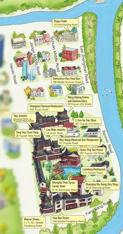 【探索】赶紧收藏!手绘地图带你逛遍上海老字号