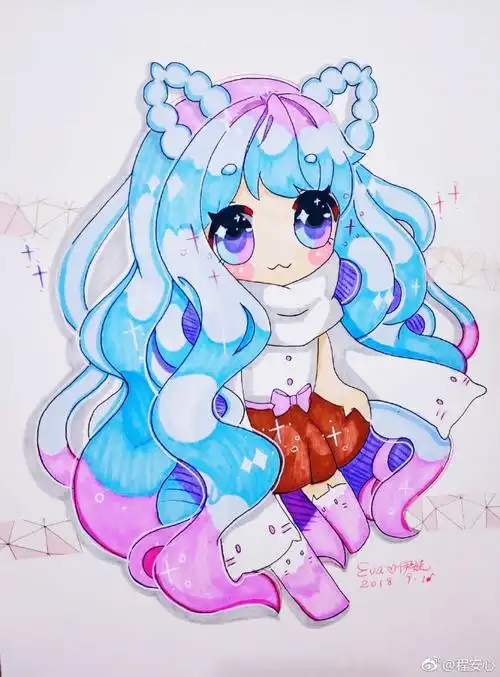 儿童卡通人物初级动漫人物画分享作者见图色彩的丰富搭配让画面看起来