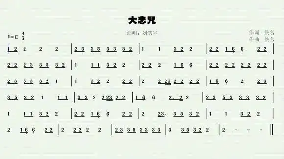 各位师兄跟我一起学习《大悲咒》的简谱视唱先把调学会再唱词