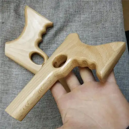 木头玩具枪榉木儿童亲子游戏舞台道具怀旧玩具木制木头步抢手工成品