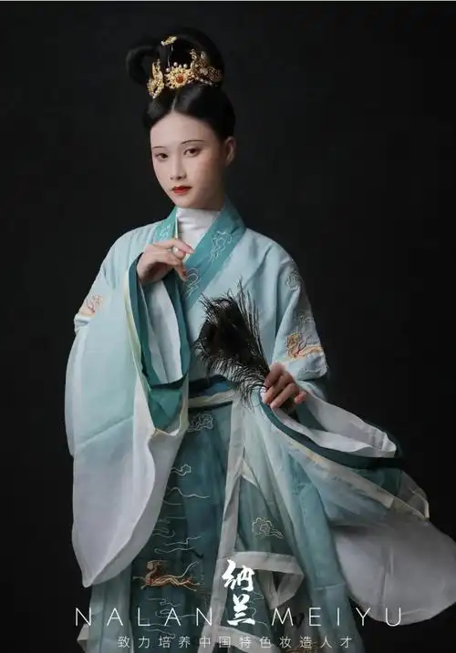 汉服妆造创作及欣赏魏晋南北朝双环髻