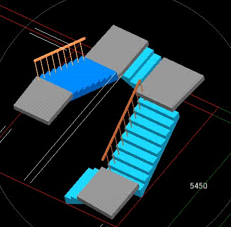 四跑楼梯怎么画