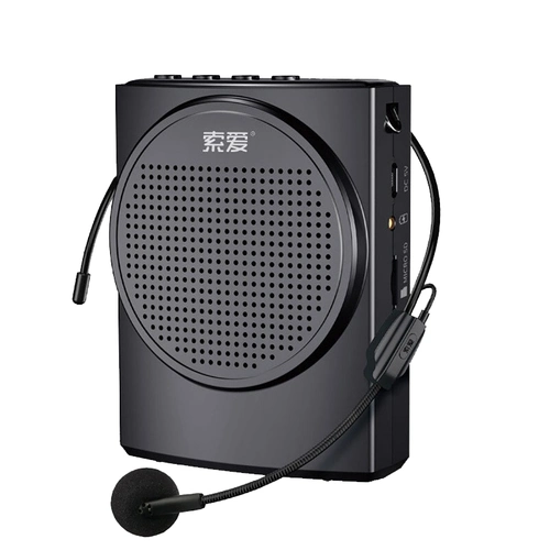 索爱小蜜蜂麦克风扩音器教师用无线导游耳麦扩音机喇叭播放器视频