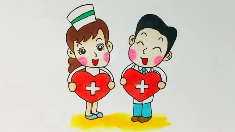 医生和护士儿童简笔画