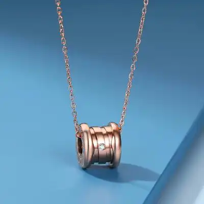 小蛮腰钻石项链女套链玫瑰金色锁骨链