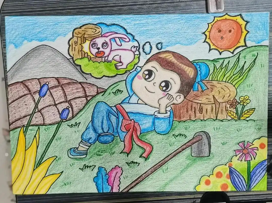 守株待兔简笔画 守株待兔简笔画