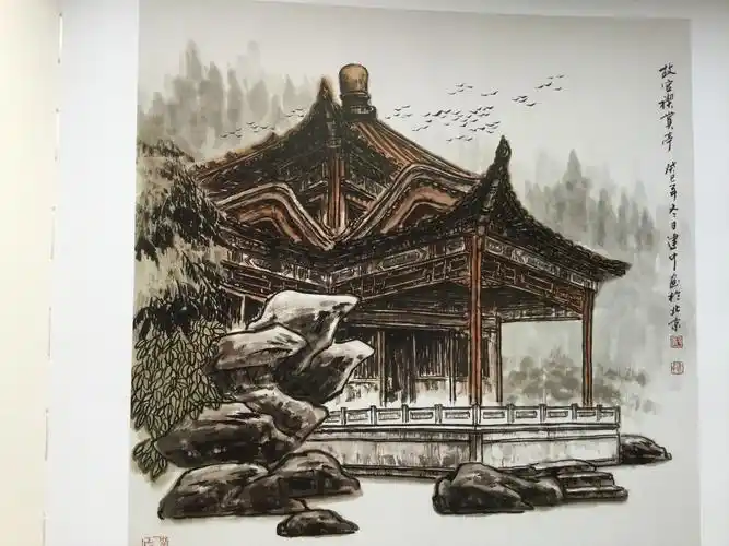 神州宏韵,郑建中中国画古建筑国画集