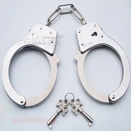儿童玩具手铐金属手铐警察工具舞台道具演戏道具仿真手铐情趣用品
