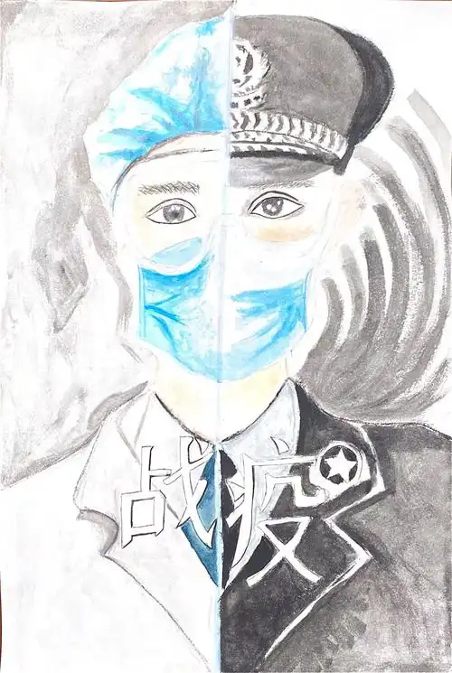 嘉职学子手绘漫画传递抗疫正能量