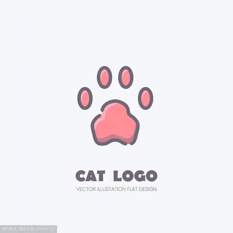 猫爪标志,小猫脚印标志