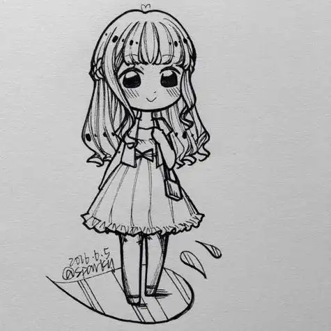 q版女孩简笔画 可爱q版女孩简笔画