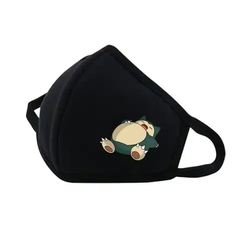 动漫口罩 皮卡丘 防风防尘口罩印花棉口罩面罩一件代发