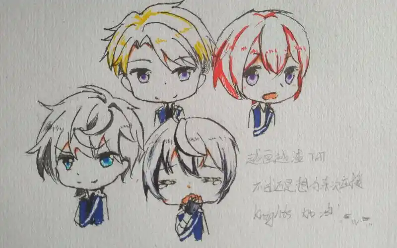 【手绘】偶像梦幻祭knights的应援视频,而且还是越画越渣类型qaq