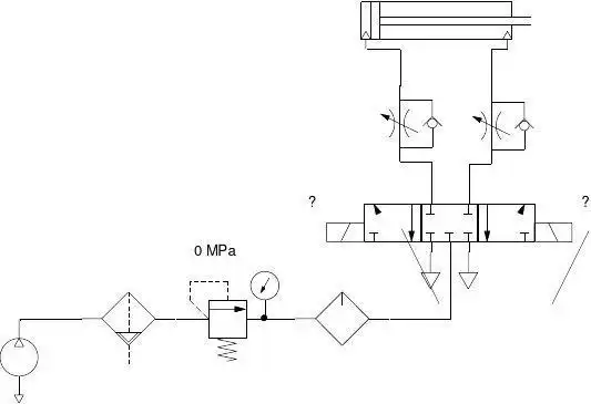 双作用气缸换向回路